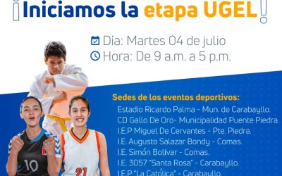 SE INICIAN LOS JUEGOS ESCOLARES DEPORTIVOS Y PARADEPORTIVOS 2023 – ETAPA UGEL