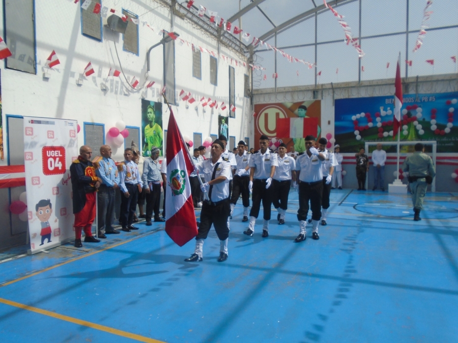 INTERNOS DE PENAL ANCÓN I REALIZARON ACTIVIDAD CÍVICA POR DÍA DE LA BANDERA