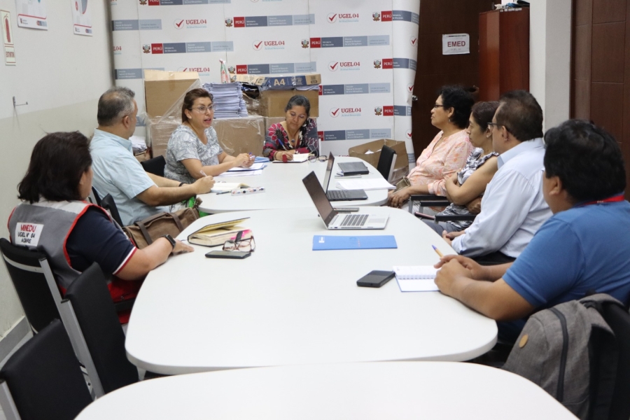 DIRECTORA DE UGEL 04 SE REUNE CON UNESCO, UNICEF Y ALTERNATIVA PARA COORDINAR LABORES A FAVOR DE ESTUDIANTES