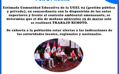 GOBIERNO SUSPENDE ACTIVIDADES ESCOLARES EL 15 DE MARZO