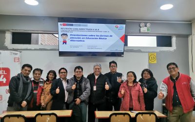 REUNIÓN DE COORDINACIÓN PARA DIRECTORES Y PROMOTORES DE LOS CEBA DE LA UGEL 04