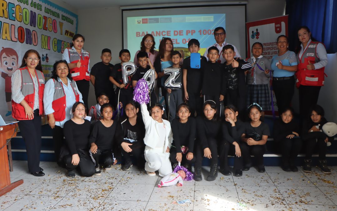 UGEL 04 REALIZÓ CIERRE DEL PROGRAMA PRESUPUESTAL N.° 1002 EN LA I.E. LUIS BRAILLE