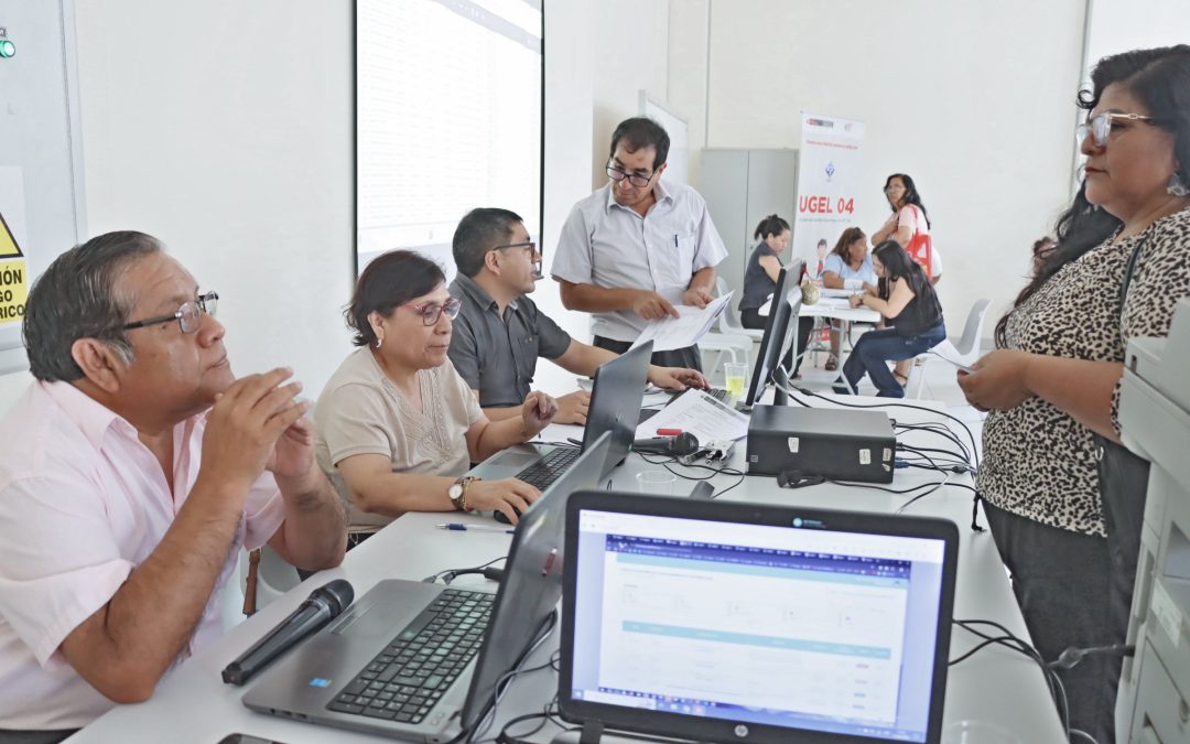 UGEL 04 ADJUDICA MÁS DE 100 PLAZAS DE AUXILIARES EN EDUCACION CON MIRAS AL BIAE 2026