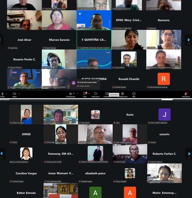 UGEL 04 CAPACITA A DOCENTES DE 20 REDES EDUCATIVAS DE LOS CINCO DISTRITOS DE NUESTRA JURISDICCIÓN MEDIANTE ASISTENCIA TÉCNICA VIRTUAL