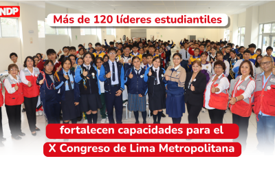 MÁS DE 120 LÍDERES ESCOLARES DE UGEL 04 FORTALECEN CAPACIDADES PARA EL X CONGRESO METROPOLITANO DE ESTUDIANTES
