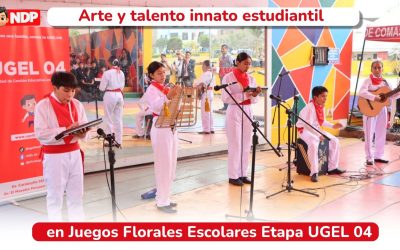 ESTUDIANTES DEMUESTRAN SU TALENTO MUSICAL EN JUEGOS FLORALES 2026 ETAPA UGEL 04